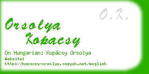 orsolya kopacsy business card